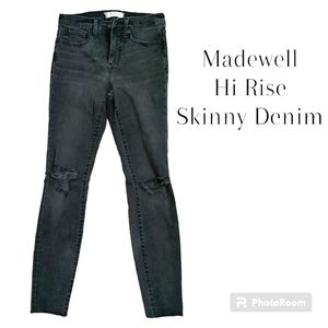 Madewell women's Hi Rise skinny black denim
